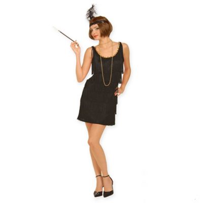 Flapper X-Small/Small Adult Halloween Costume in Black
