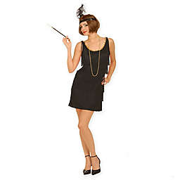 Flapper X-Small/Small Adult Halloween Costume in Black