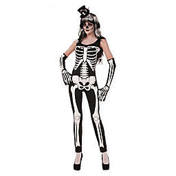 Skeleton Jumpsuit Adult Women's Halloween Costume