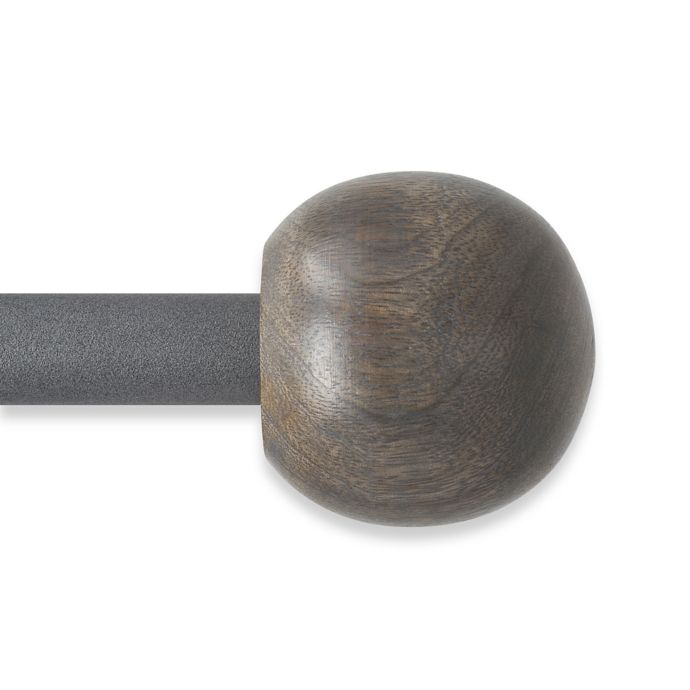 The Farmhouse Collection Chelsea Adjustable Curtain Rod in Distressed Grey Bed Bath and Beyond