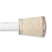 Farmhouse Collection Micah 28-Inch to 48-Inch Adjustable Curtain Rod in Distressed Ivory