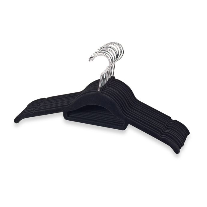 Real Simple® Slimline Velvet Shirt Hangers (Set of 12) | Bed Bath & Beyond