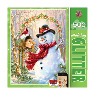 Masterpieces Puzzles 500-Piece Letters to Frosty Holiday Glitter Puzzle