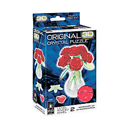 BePuzzled 44-Piece Roses in a Vase 3D Crystal Puzzle