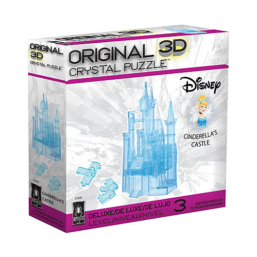 Alternate image 1 for BePuzzled 71-Piece Disney Cinderella's Castle 3D Crystal Puzzle