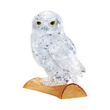 BePuzzled&reg; Owl 42-Piece 3D Crystal Puzzle in White. View a larger version of this product image.