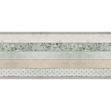 FoFlor Pretty Planks Kitchen Mat in Light Green. View a larger version of this product image.