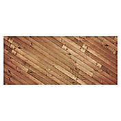 FoFlor Angled Planks Kitchen Mat in Brown