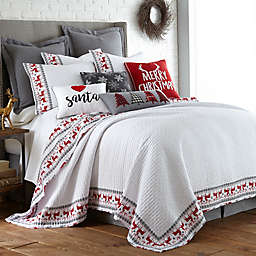 Levtex Home Rudolph King Quilt Set in Red/White