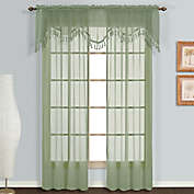 Monte Carlo Sheer Voile Rod Pocket Window Curtain Panels and Valances