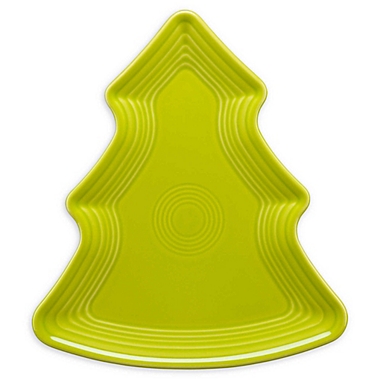 Fiesta&reg; Christmas Tree-Shaped Plate in Lemongrass. View a larger version of this product image.