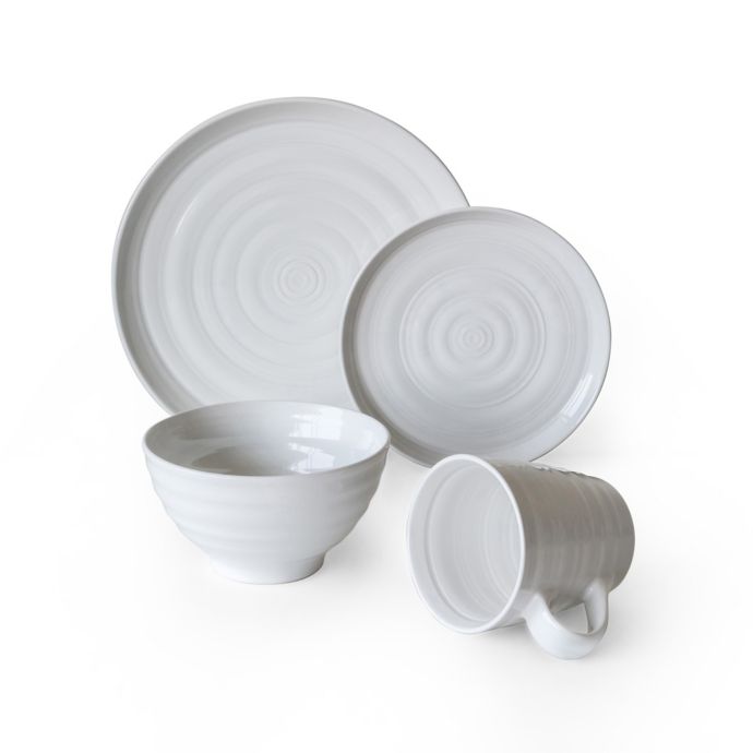 Over and Back® Centric 16Piece Dinnerware Set in White Bed Bath and