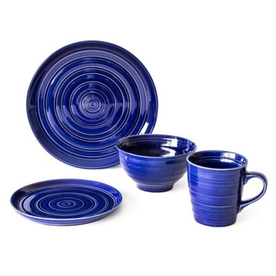 Over And Back® Centric 16-Piece Dinnerware Set In Blue | Bed Bath And ...