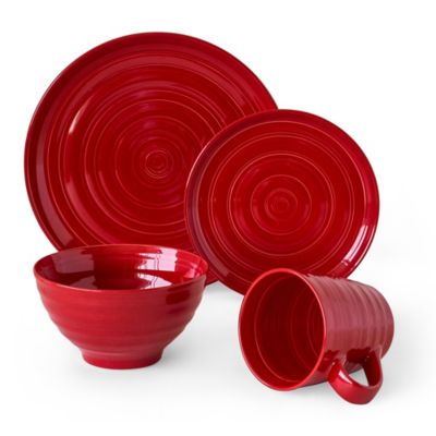 red dinnerware