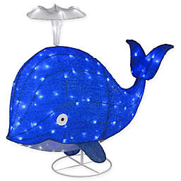 National Tree Company Spouting Blue Whale with LED Lights