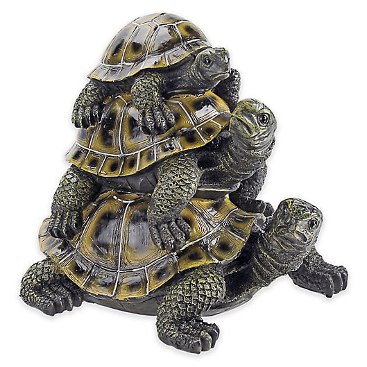 Alternate image 1 for Design Toscano Three's A Crowd Outdoor Stacked Turtle Statue