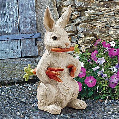 Rabbits with Carrots Fairy Garden Bunnies Bunnies Carrying Carrot Easter 