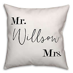 Designs Direct Mr. & Mrs. Indoor/Outdoor Square Throw Pillow