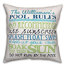Designs Direct Pool Rules Indoor/Outdoor Square Pillow