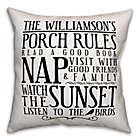 Alternate image 0 for Designs Direct Porch Rules Indoor/Outdoor Square Pillow
