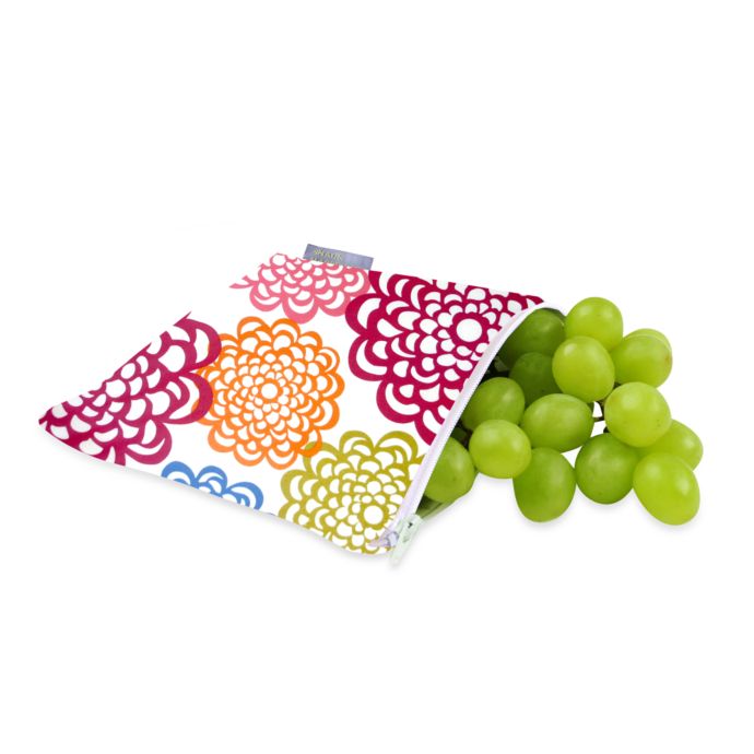 Itzy Ritzy Snack Happens Reusable Washable Snack Bag In Fresh Bloom Bed Bath Beyond