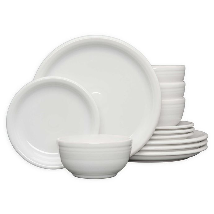Fiesta® 12Piece Bistro Dinnerware Set in White Bed Bath and Beyond Canada