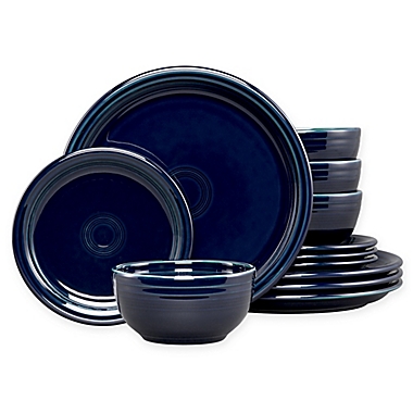 Fiesta&reg; 12-Piece Bistro Dinnerware Set in Cobalt Blue. View a larger version of this product image.