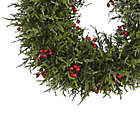 Alternate image 1 for Nearly Natural 20-Inch Cedar Berry Artificial Christmas Wreath