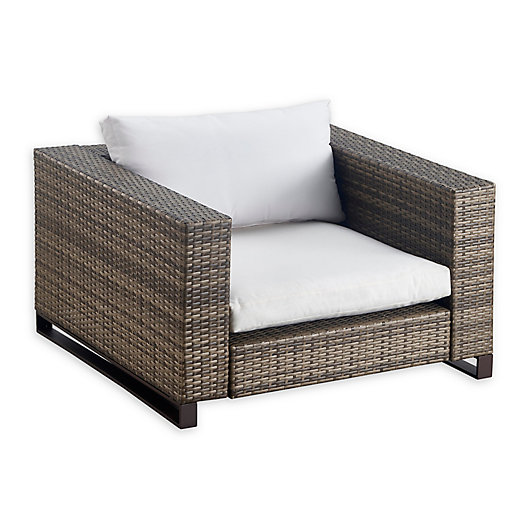 Porch or Pool Coffee Table Tommy Hilfiger Oceanside Patio Rattan Outdoor Furniture Collection with All-Weather Brown Resin Wicker Frame Garden
