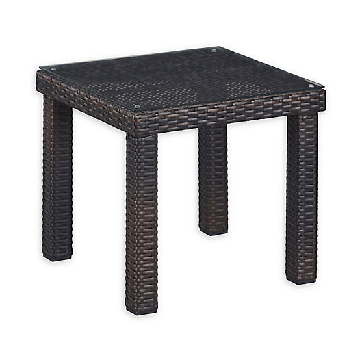 Weather Wicker Outdoor Side Table, Serta Outdoor Furniture