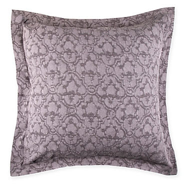 Wamsutta&reg; Vintage Textured Jacquard European Pillow Sham in Eggplant. View a larger version of this product image.