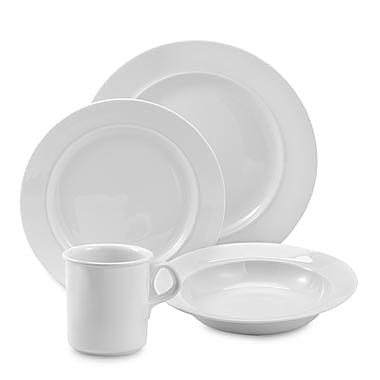 Dansk CAFE BLANC Rim Salad Plates 9" All White    8 available 