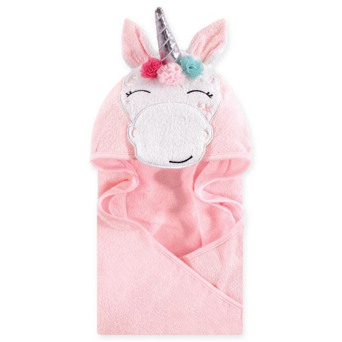 Hudson Baby® Whimsical Unicorn Hooded Towel in White buybuy BABY