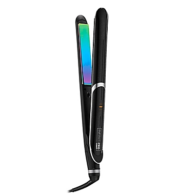 Infiniti Pro by Conair&reg; Rainbow Titanium Flat Iron in Black. View a larger version of this product image.