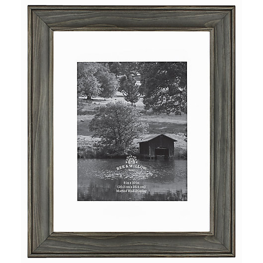 Black Made to Display 8x10 with Mat Malden 11x14 Distressed Wood Matted Picture Frame Without Mat