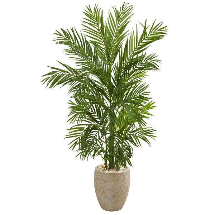 Nearly Natural 5Foot Artificial Areca Palm Tree in Planter Bed Bath