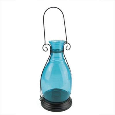 Northlight 1-Votive Transparent Vase Lantern In Blue | Bed Bath & Beyond