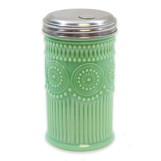 Alternate image 1 for Tablecraft Jadeite Glass Sugar Cellar with Stainless Steel Lid in Green