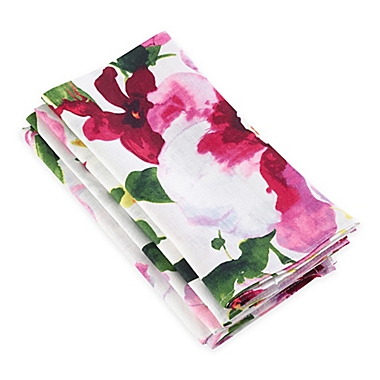 Saro Lifestyle Fiore 9-Inch Napkins (Set of 4). View a larger version of this product image.