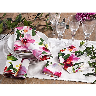 Saro Lifestyle Fiore 9-Inch Napkins (Set of 4). View a larger version of this product image.