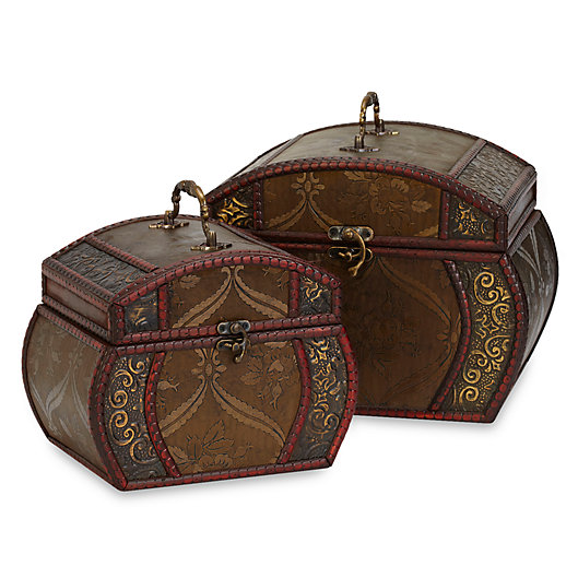 Alternate image 1 for Nearly Natural 7.5-Inch Decorative Chests (Set of 2)