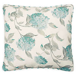 Laura Ashley® Rosemary Square Throw Pillow in White/Blue