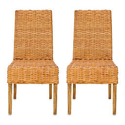 Safavieh Sanibel Side Chairs - Honey (Set of 2)