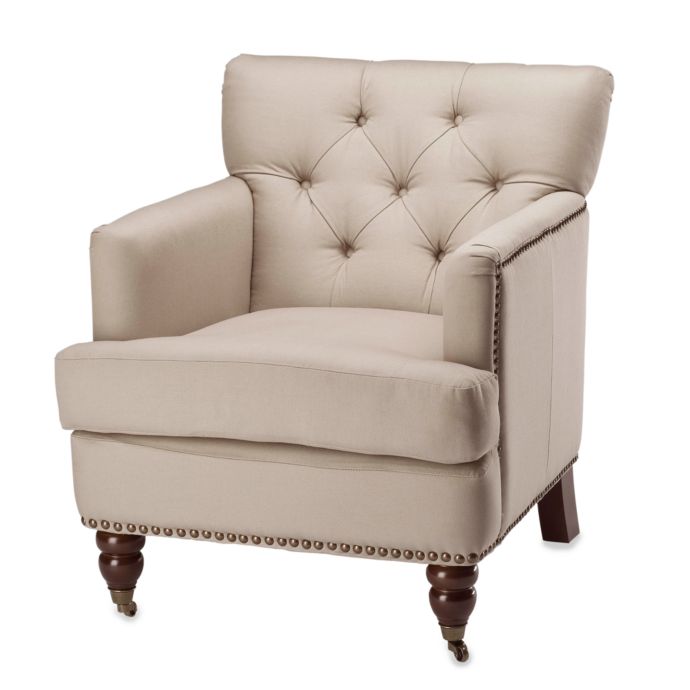 Safavieh Colin Tufted Club Chair In Ecru Bed Bath Beyond