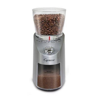 Capresso&reg; Infinity Plus Die-Cast Stainless Steel Conical Burr Coffee Grinder