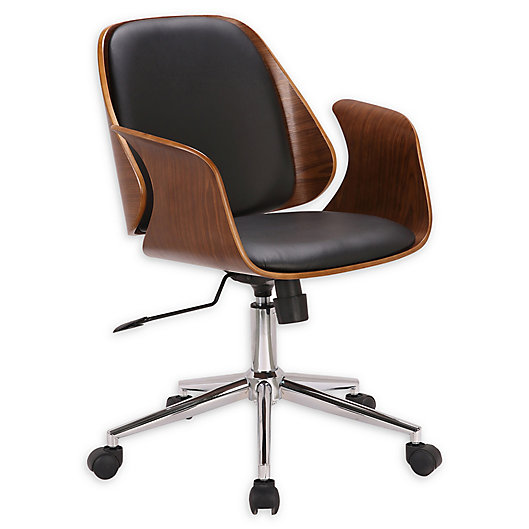 Alternate image 1 for Armen Living® Faux Leather Upholstered Santiago Chair in Black
