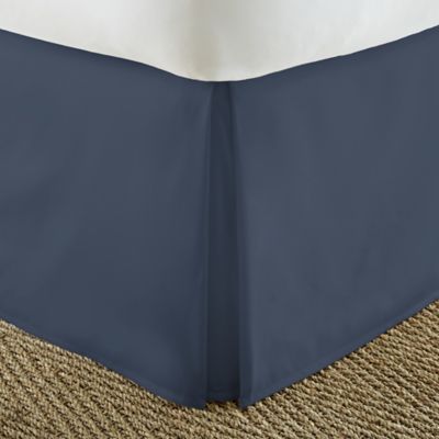 Home Collection Pleated Twin Bed Skirt in Navy