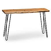 Alaterre Hairpin Live Edge Wood with Metal Console Table