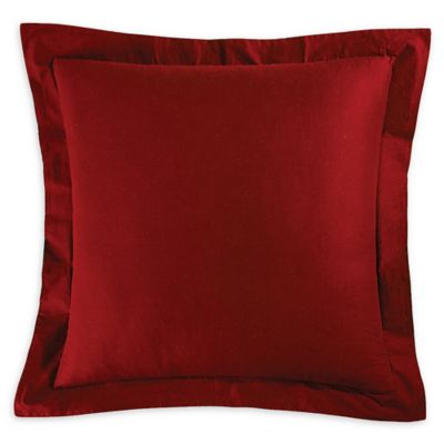 Solid European Pillow Sham in Red