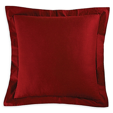 Solid European Pillow Sham in Red. View a larger version of this product image.